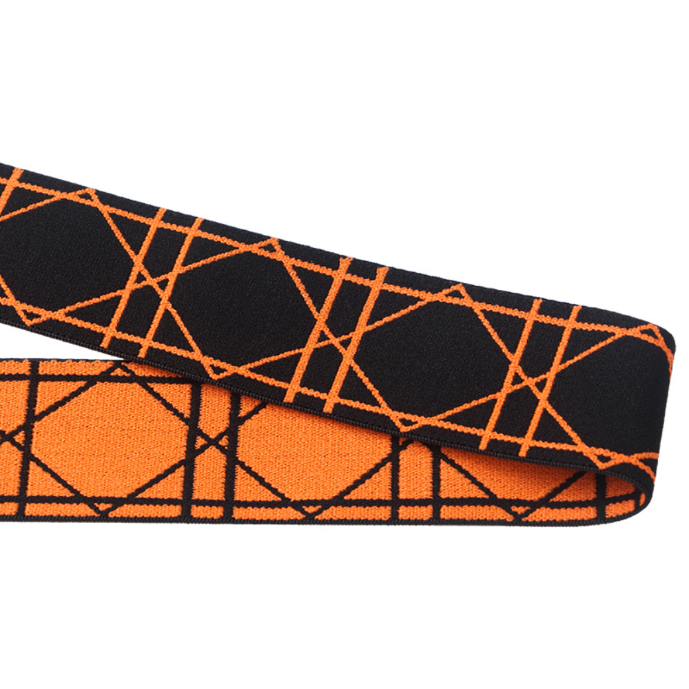 Customized colorful checkered jacquard elastic band thickened webbing - Image 2