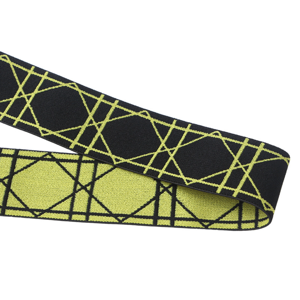 Customized colorful checkered jacquard elastic band thickened webbing - Image 3